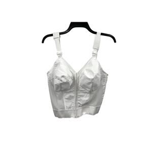 Vintage Exquisite Form 40C Bustier Bra No Underwire Hook and Eye Front Panel
